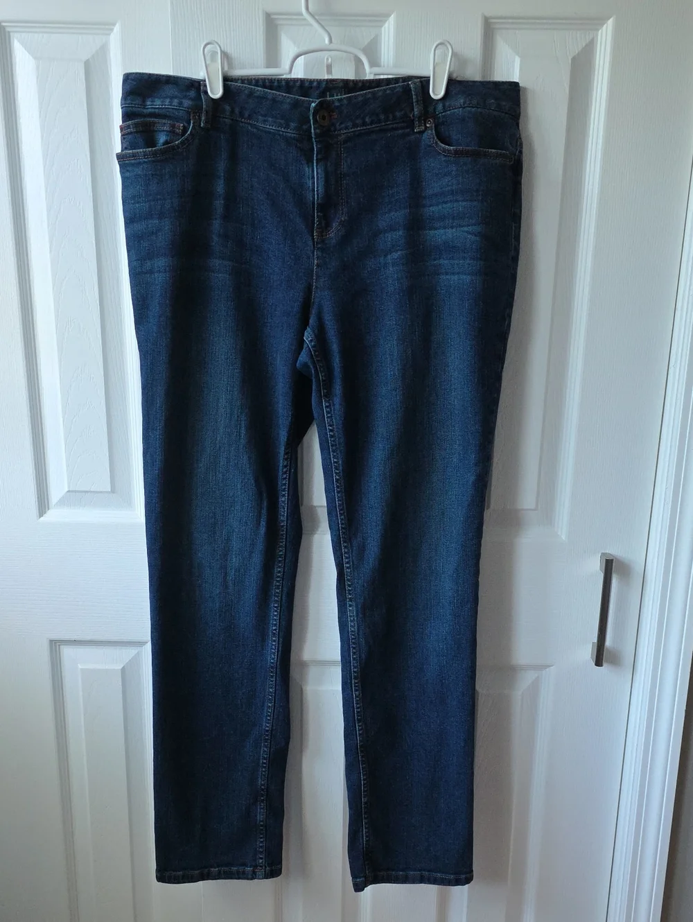 J. Jill Straight Leg Jeans in Dark Blue Denim